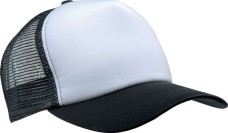 Кепка KP111 TRUCKER MESH CAP - 5 PANELS, колір white-black - KP111-white-black